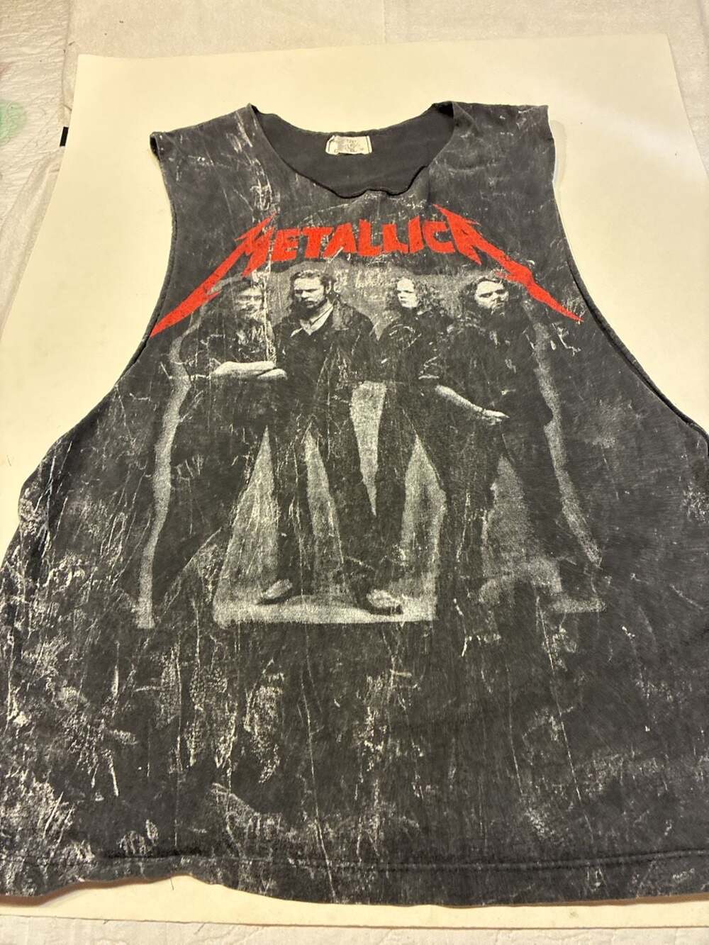 Metallica Band Graphic Vintage-Style Sleeveless Tank Top